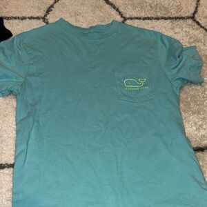 Vineyard Vines Men's Teal T-Shirt with Logo